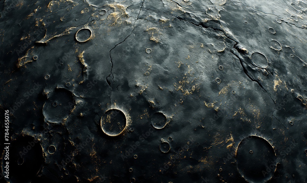 Poster texture black background in planet texture style.