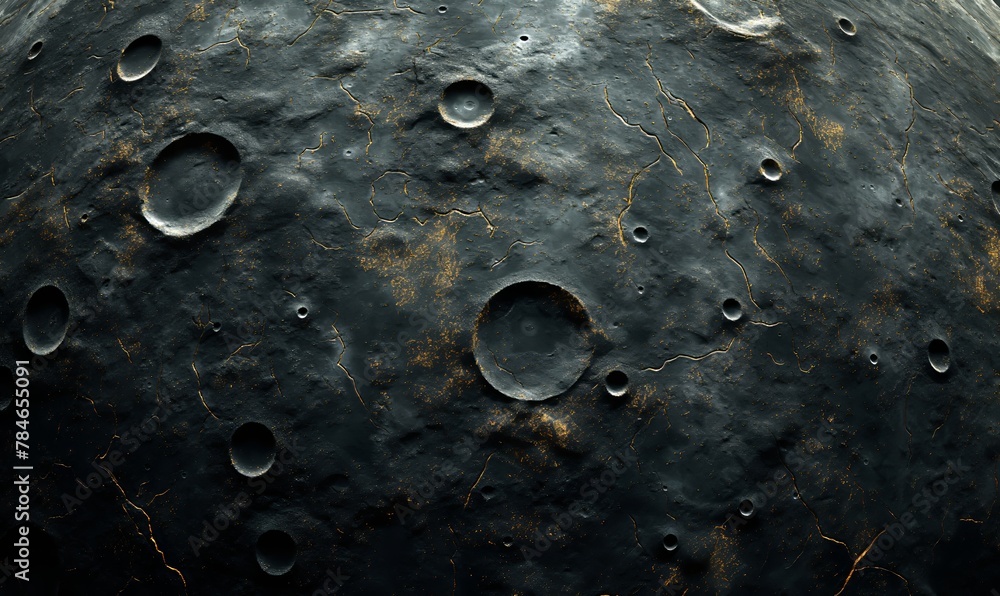 Poster texture black background in planet texture style.