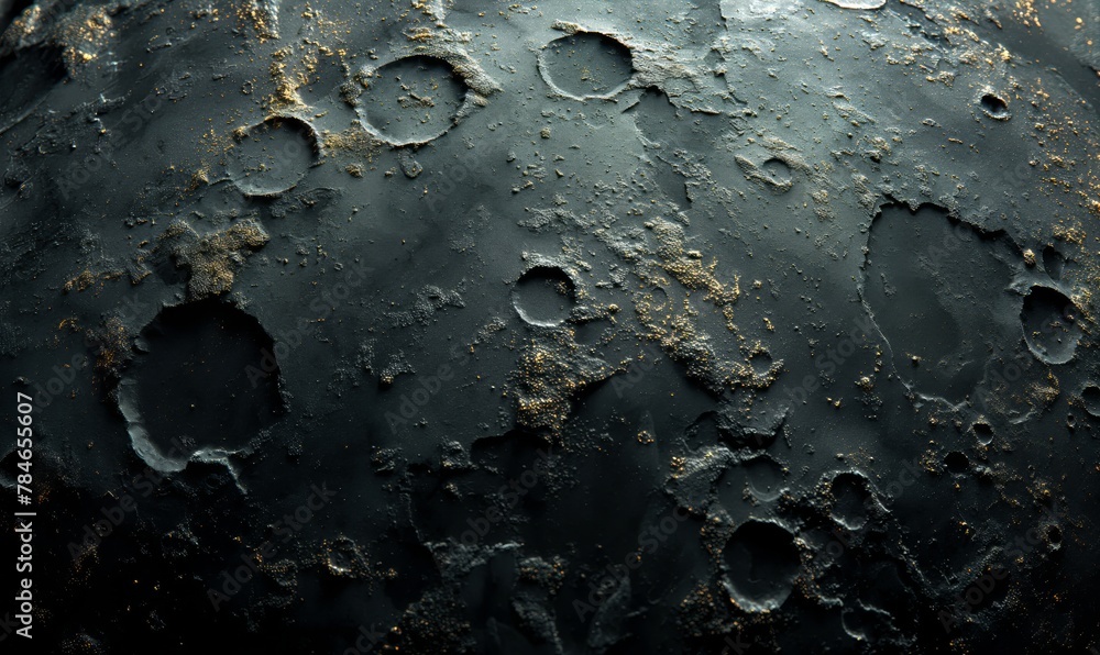 Poster texture black background in planet texture style.