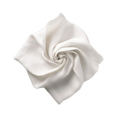 folded linen serviette on a transparent background