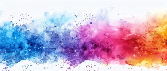 Abstract watercolor splashes, colorful and artistic, ideal for creative marketing materials