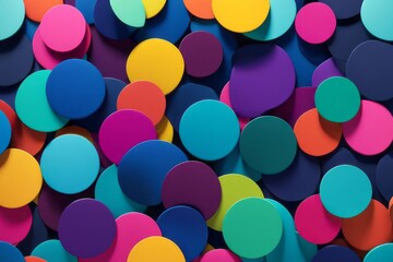 Abstract Fusion: Blending Vibrant Multi-Color Shapes