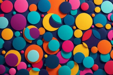 Radiant Mosaic: Crafting with Abstract Multi-Color Shapes
