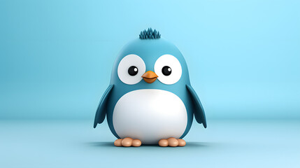 Obraz premium Penguin winter icon 3d