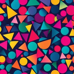 Kaleidoscope Dreams: A Study in Abstract Multi-Color Shapes