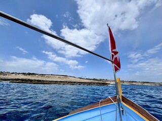 Malta flag in the wind. Sunny day - 784658402