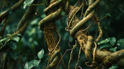 Jungle plant tree liana wallpaper background