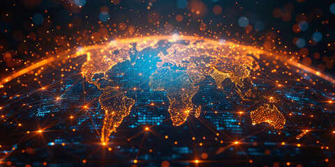 Digital Globe: A Radiant Portrayal of Interconnected Telecom Networks