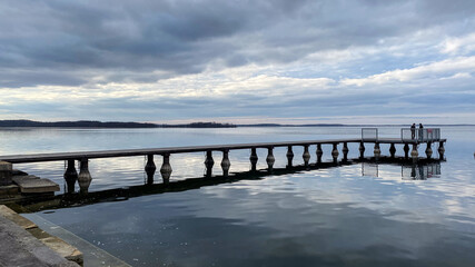 Lake Mendota Wisconsin in Spring at Sunset