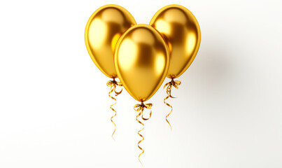 Gleaming Golden Balloon with Shimmering Ribbons: A Luxurious Celebration Awaits