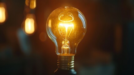Light bulb shining good idea background wallpaper concept