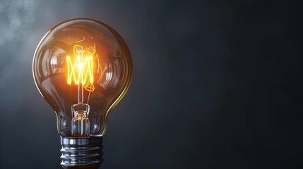 Light bulb shining good idea background wallpaper concept