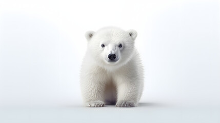 Fototapeta premium Polar bear winter icon 3d