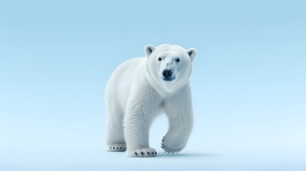 Fototapeta premium Polar bear winter icon 3d