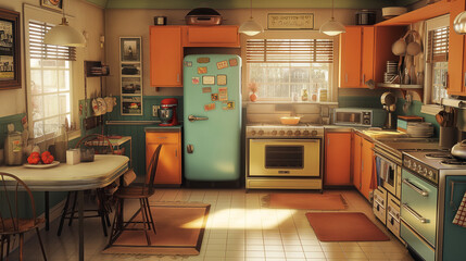 Retro Charm: A Cozy 1980s Kitchen