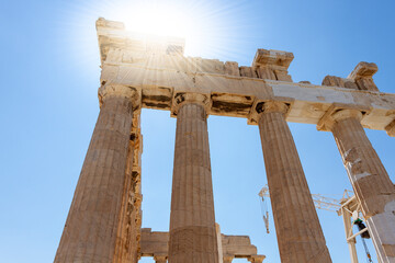 Parthenon, the most emblematic ancient temple in Athens, Greece, a symbol of culture and democracy...