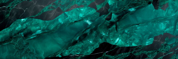 Seamless pattern of emerald green marble, adding a vibrant and luxurious touch. Generative AI