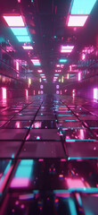 Pulsating Retro Synthwave Background View, Amazing and simple wallpaper, for mobile