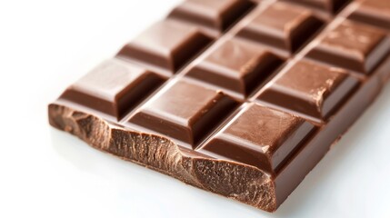 chocolate bar on white background generative ai