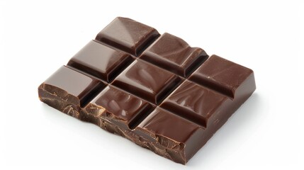 chocolate bar on white background generative ai