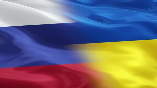 Ukraine and Russia waving flag Russia and Ukraine relationship