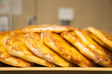  Homemade freshly baked gluten-free flatbread or pitta.