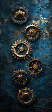 Steampunk Machinery Background, Amazing and simple wallpaper, for mobile
