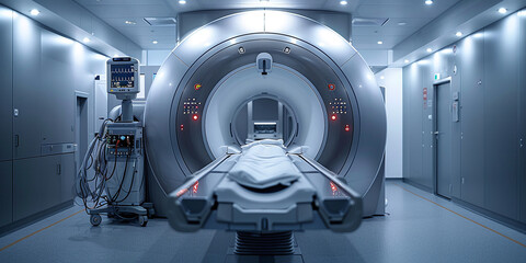 MRI Machine in Action: Capturing Inside Details for Diagnostic Purposes - obrazy, fototapety, plakaty