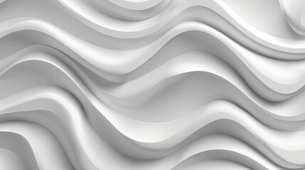 Obraz na płótnie Canvas Elegant monochrome white seamless wave texture pattern background for design projects hyper realistic 
