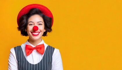 Banner with free copy space for text - clown with smile