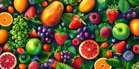 Background of vegetables, fruits