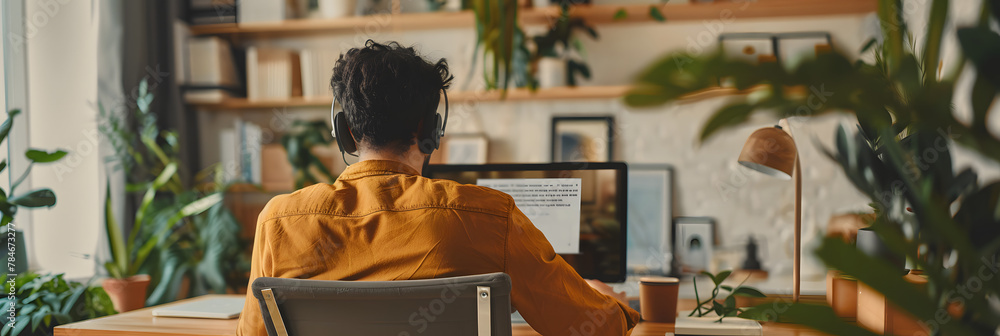 Poster manager remotely onboarding a new team member, with a close-up on the welcoming video call and the o
