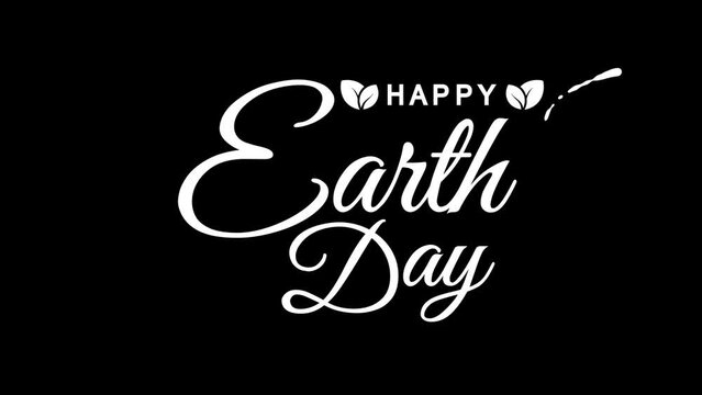 Happy Earth Day Text Animation. Great for Happy Earth Day Celebrations, for banner, social media feed wallpaper stories.