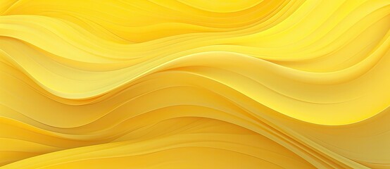Yellow abstract background with smooth lines. Vector illustration for your design.