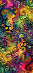 Mystical and Colorful Abstract Art, Amazing and simple wallpaper, for mobile