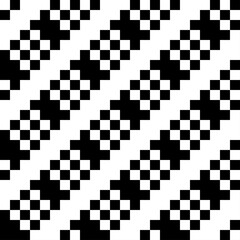 Fototapeta premium Seamless pattern. Figures ornament. Ethnic mosaic. Folk wallpaper. Embroidery background. Shapes backdrop. Tribal motif. Digital paper, textile print, abstract illustration