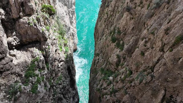 The beautiful Montagna Spaccata Sanctuary in Gaeta, Province of Latina, Lazio, Italy.