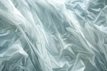 Fototapeta premium Textured silver crumpled foil close-up