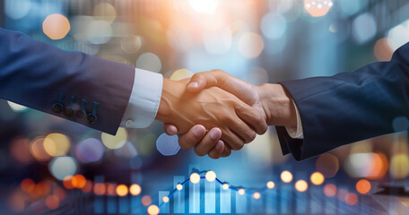 Businessmen making handshake with partner.Business dudes fist-bumping their partner, saying hi, sealing the deal, joining forces, and collaborating. Wide banner, plenty of space for business, finance,