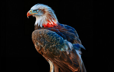 American Bald Eagle Closeup on Black Background
American Colors