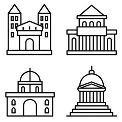 set of silhouettes illustration 