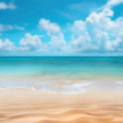 Fototapeta na wymiar Serene Sands: Captivating Beach Escapes for Summer Serenity