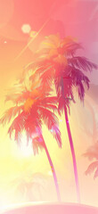 Fototapeta na wymiar Tropical Paradise Swaying Background, Amazing and simple wallpaper, for mobile