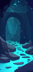 Enchanting Underwater Bioluminescent Cavern., Amazing and simple wallpaper, for mobile