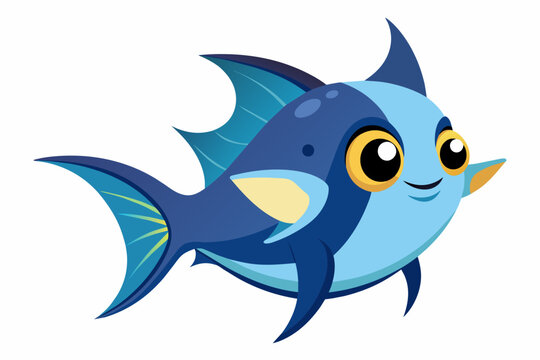 batfish vector illustration