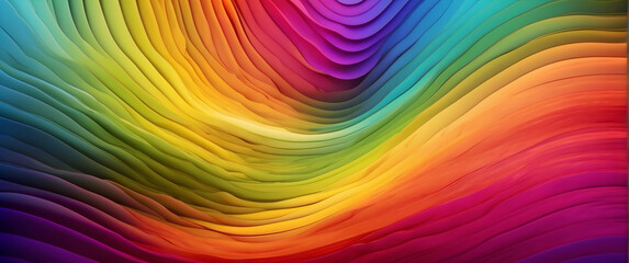 Obraz premium Vibrant and flowing waves of color create an engaging abstract background, invoking a sense of creativity and movement