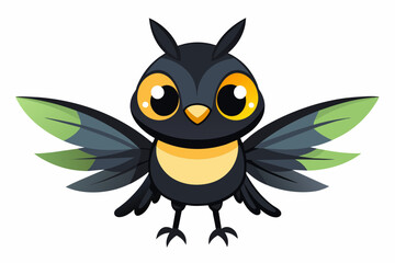 blackfly hawk bird vector illustration