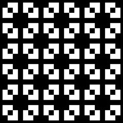 Obraz premium Seamless pattern. Checks, figures ornament. Squares, shapes wallpaper. Ethnic motif. Tiles, forms backdrop. Geometric background. Mosaic illustration. Digital paper, textile print, abstract vector