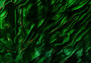 Abstract background with green stone and golden lines. Background and textures.