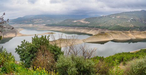 Iznajar reservoir of Cordoba province. Andalusia